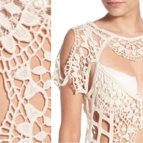 SALE For Love & Lemons Barcelona Crochet Cover-Up - Picture 7 of 8